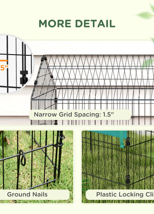 87" Small Animal Playpen with with Roof for Rabbits, Chicken, Chinchillas for Indoor/Outdoor Use, Green