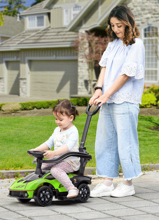 Toddler Push Car, Lamborghini Stroller Walking Car Age for 1-3, Green