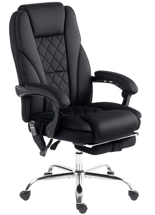 Massage Office Chair, Heated Reclining Computer Chair with Adjustable Height and Footrest, Black
