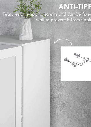 White Storage Cabinet with Adjustable Shelves and Tall Design, for Kitchen Storage , Perfect for Home Use and Family Organization