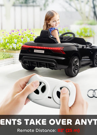 Licensed Audi RS e-tron GT 12V Ride On Car Truck for Kids, Electric Car Ride On Vehicle w/Parent Remote Control, Music, Lights, for Toddlers, Black