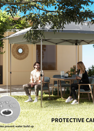 12' x 12' Pop Up Canopy Tent with Netting and Carry Bag, Instant Sun Shelter with 137 sq.ft Shade, Tents for Parties, Height Adjustable, for Outdoor, Garden, Patio, Gray