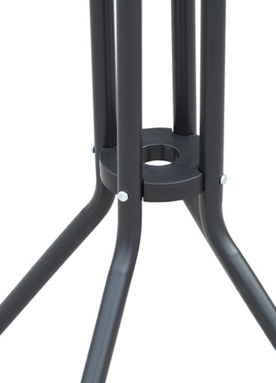 3 Piece Bar Height Outdoor Bistro Set for 2, Charcoal Gray