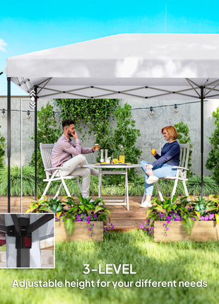 10' x 20' Pop Up Canopy Tent with Netting, Heavy Duty Instant Sun Shelter, Large Tents for Parties with Carry Bag for Outdoor, Garden, Patio, Cream White