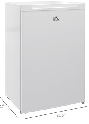 Upright Freezer, 3 Cu Ft Small Freezer with Reversible Single Door, Adjustable Thermostat for Home, Apartment, White