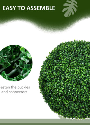 2 Pack Artificial Tree Boxwood Topiary Balls, 19.75 Inch