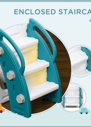 9 in 1 Toddler Slide for Kids Age 1-3 Years with Basketball Hoop, Climber, Telescope, Tunnel, Steering Wheel, Aisle