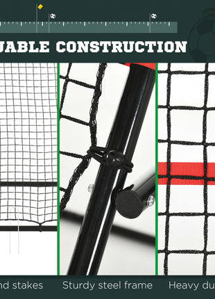 Soccer Rebounder Net, Adjustable and Foldable Multi-Sport Training Bounce Back Net, Target Goal for Soccer Practice and Training, 8.5' x 6.5'