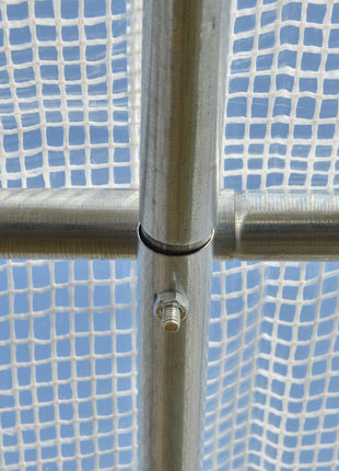 9.7' x 6.5' x 6.5' Walk-in Tunnel Greenhouse, Outdoor Green House with Anti-Tear PE Cover, Zipper Doors and Mesh Windows, White