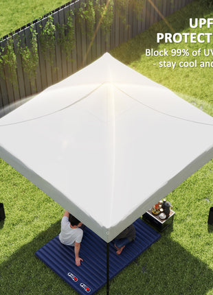 10' x 10' Replacement Canopy Top for Pop Up Canopy Tent with 4 Sand Bags, UPF50+ Protection, White