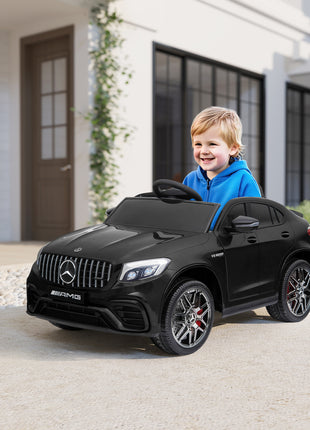 Toddler Ride On Car (Mercedes Benz AMG GLC63S Coupe) Electric Kids Ride On Car with 2 Speed, MP3 Player, Light, Horn, Songs, Suspension - Fun for Toddlers and Kids - Black