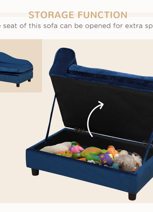 Pet Sofa Bed Couch with Storage, Pet Sofa for Cats and Small Dogs