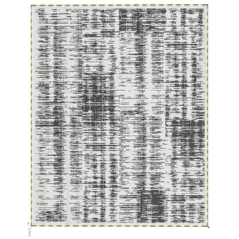 Reversible Outdoor Rug Carpet with LED Lights, Carry Bag & Ground Stakes for Backyard, Deck, Picnic, Beach, 10' x 8'
