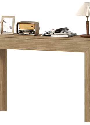Modern Console Table, 47" Narrow Entryway Table, Natural Wood