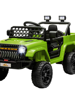 12V 4x4 Kids Electric Car w/ 2WD/4WD Switchable, Remote Control, Spring Suspension System, Back Trailer, Camouflage