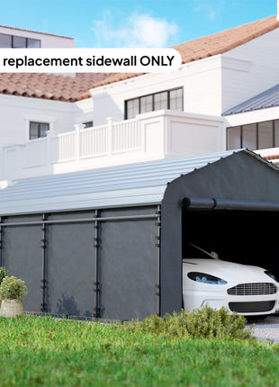 Carport Replacement Sidewall Panel for 10' x 15' Carports, UPF50+ Waterproof Replacement Side Wall Cover, Dark Gray