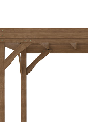 10' x 12' Outdoor Wooden Pergola, Grape Vine Gazebo with Concrete Anchors for Garden, Patio, Backyard, Deck, Brown