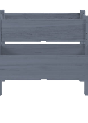 34"x34"x28" Raised Garden Bed 2-Tier Wooden Planter Box for Backyard, Patio to Grow Vegetables, Herbs and Flowers, Gray