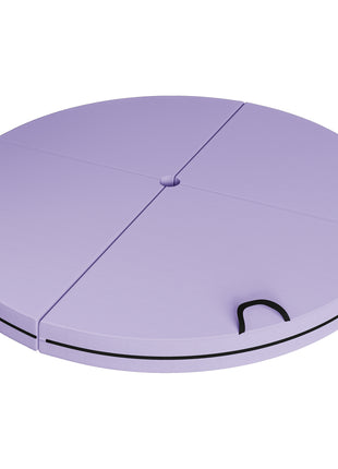Foldable Crash Mat, Pole Padding with Carrying Handles and EPE Foam for Dance Training and Exercise, Purple
