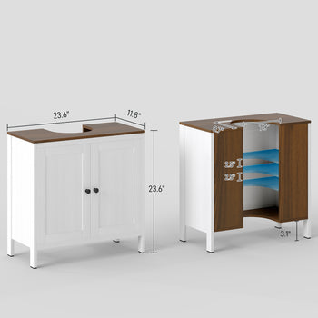 Bathroom Sink Cabinet, Freestanding Under Sink Cabinet Adjustable Shelf