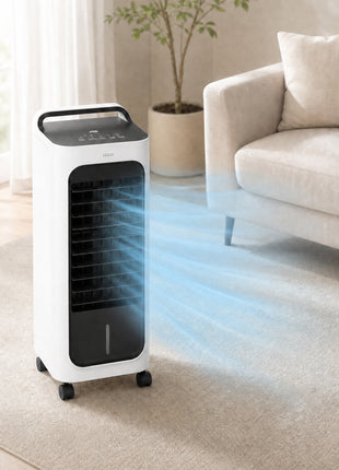 Room Air Cooler with Ice Packs, Ice Cooling Fan Water Humidifier Unit with Remote, Timer, Oscillating