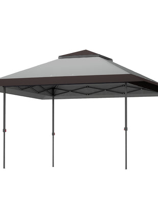 13' x 13' Pop Up Canopy Tent, UPF50+ Tents for Parties, Height Adjustable, with Wheeled Carry Bag and 4 Sand Bags, Gray
