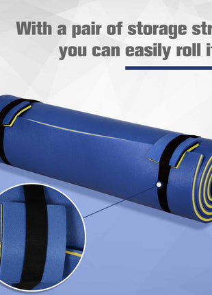 Roll-Up Pool Float Pad for Lakes, Oceans& Pools, Water Mat for Playing, Relaxing & Recreation - Blue