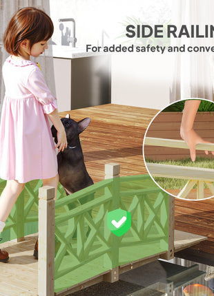 5 ft. Wooden Garden Bridge Footbridge for Backyard Ponds, Creeks, Streams, Nature Wood