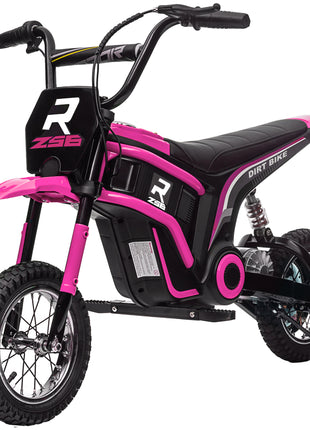 24V 350W Electric Dirt Bike Up to 15 MPH w/ Twist Grip Throttle, Pink