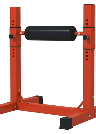 Bulgarian Split Squat Stand, Single Leg Squat Stand, 12-Level Adjustable Squat Roller for Lower Body Strength Training, Red