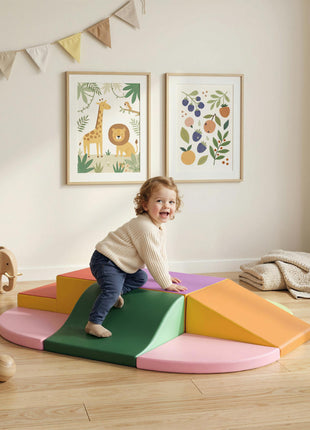 6-Pieces Foam Climbing Blocks for Toddlers 1-3 Years, Soft Play Set for Climb and Crawl, Assorted