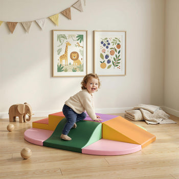 6-Pieces Foam Climbing Blocks for Toddlers 1-3 Years, Soft Play Set for Climb and Crawl, Assorted