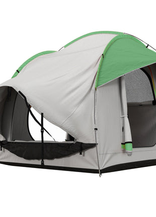 2000mm Waterproof SUV Tent, Car Tent with 3 Doors and Mesh Window, for 5-6 Person Camping Travel, Gray and Green