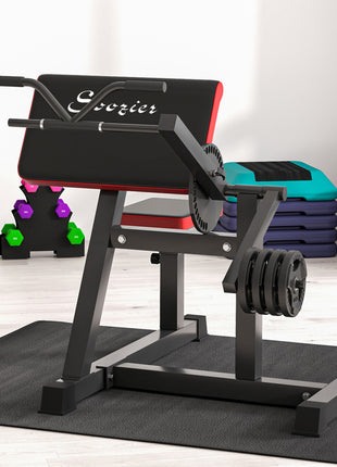2-In-1 Bicep Preacher Curl Bench Bicep Curl Machine with Adjustable Seat and Elbow Cushion, for Home Gym Workout