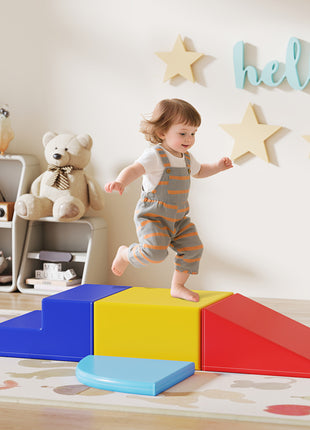 Foam Play Set for Toddlers and Children Crawling or Sliding, Multicolor
