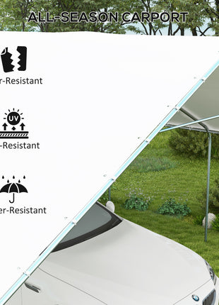 19' x 19.5' Carport, Portable Garage and Patio Canopy Tent, Anti-UV Cover for Car, Truck, Boat, Catering, Wedding