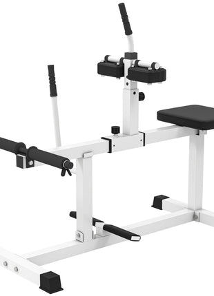 Adjustable Steel Seated Calf Raise Exercise Strength Training Gym Equipment, White