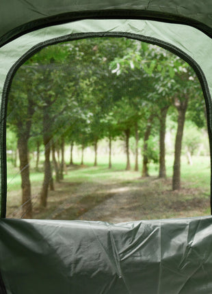 All-in-One Folding Camping Cots for Adults, Elevated Tent with Sleeping Bag, Thick Air Mattress Pad, Portable Single Sleeping Cot Camping Bed