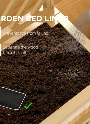 Elevated Wood Planter with Trellis for Climbing Plants, Raised Garden Bed with Legs and Drainage Holes, Natural Wood