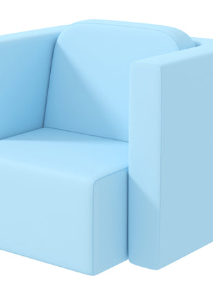 2-in-1 Convertible Table and Chair Set for Boys Girls for Boys Girls, Light Blue