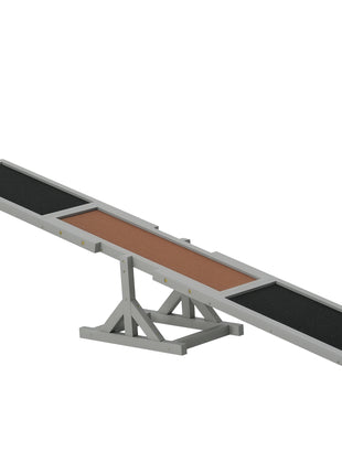 Wooden Dog Agility Seesaw for Training and Exercise, Gray
