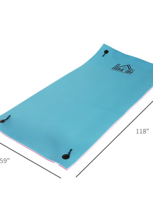 10' x 5' Floating Water Mat, 3-Layer Swimming Pool Float, XPE Foam, Tear Resistant Mesh Layer, Portable Foam Raft, Durable Water Activities Mat for Lake, Ocean, Beach, Pink