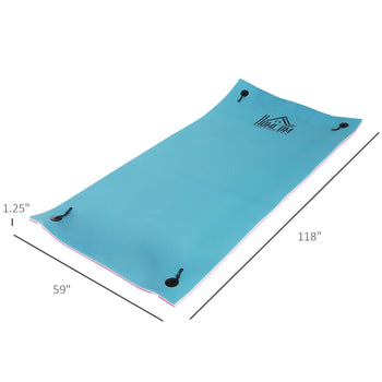 10' x 5' Floating Water Mat, 3-Layer Swimming Pool Float, XPE Foam, Tear Resistant Mesh Layer, Portable Foam Raft, Durable Water Activities Mat for Lake, Ocean, Beach, Pink