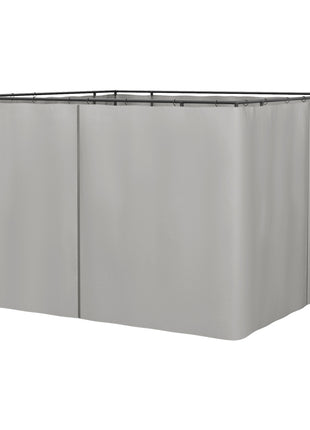 9.84' x 9.84' Gazebo Sidewall Set with Hooks/C-Rings, Gray