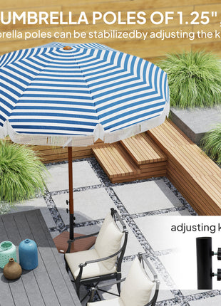 Patio Umbrella Base, 42 lbs. Concrete Heavy Duty Umbrella Base for 1.25/1.5" Poles, Coffee