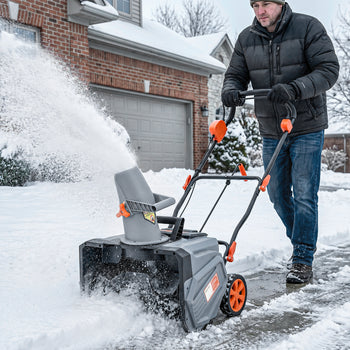 40V 18" Cordless Snow Blower with PU Auger, 1400W Brushless Motor, 12" Depth, Two 4.0Ah Batteries & Fast Charger