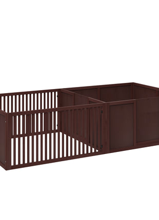 Whelping Box for Dogs Built for Mother's Comfort, Dog Whelping Pen with Removable Doors, Puppy Playpen for Indoors, Newborn Puppy Supplies & Essentials, 81" x 39" x 20", Coffee