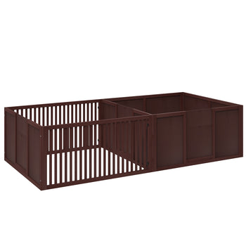 Whelping Box for Dogs Built for Mother's Comfort, Dog Whelping Pen with Removable Doors, Puppy Playpen for Indoors, Newborn Puppy Supplies & Essentials, 81" x 39" x 20", Coffee