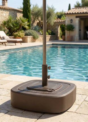 Patio Umbrella Base Outdoor Umbrella Stand with Wheels for 1.5"/1.9" Umbrella Poles
