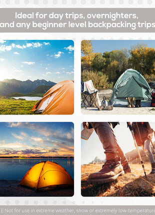 2-3 People Pop Up Camping Tent Waterproof Automatic Instant Tent Portable Cabana Beach Tent with Rainfly, Carry Bag, Windows and Doors, Outdoor Camping Hiking Indoor